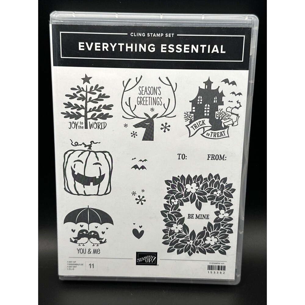 Stampin Up Everything Essential Stamp Set Halloween valentines day Christmas